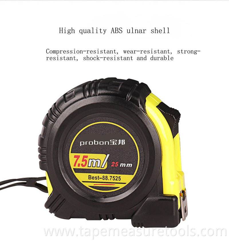 customized logo 2m 3m 5m 7.5m builders measuring tape rubber measuring tape